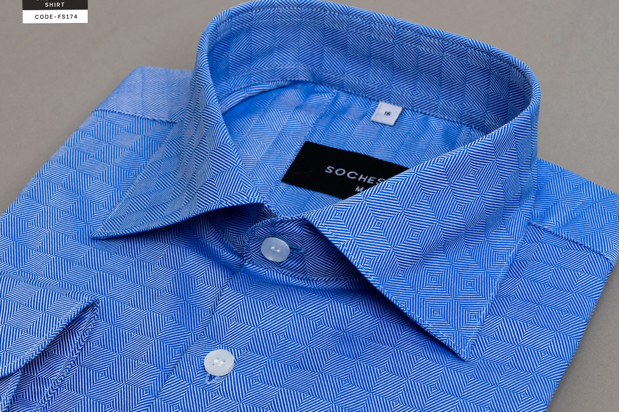 Rhombus Royale Wrinkle Resistant Giza Cotton Shirt(FS174) - Image 10