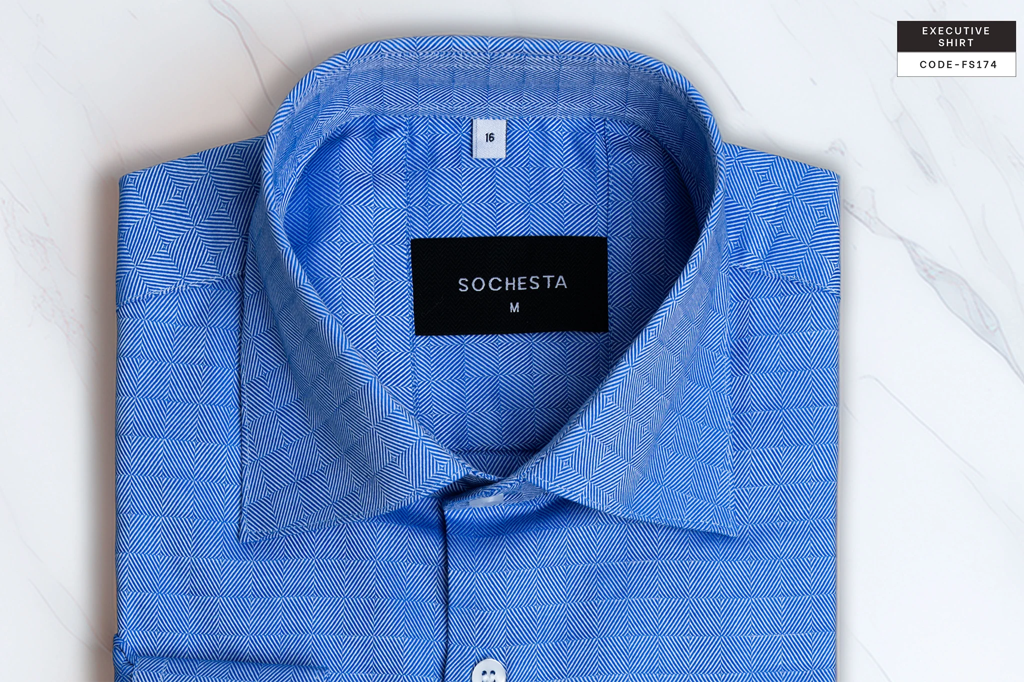 Rhombus Royale Wrinkle Resistant Giza Cotton Shirt(FS174) - Image 9