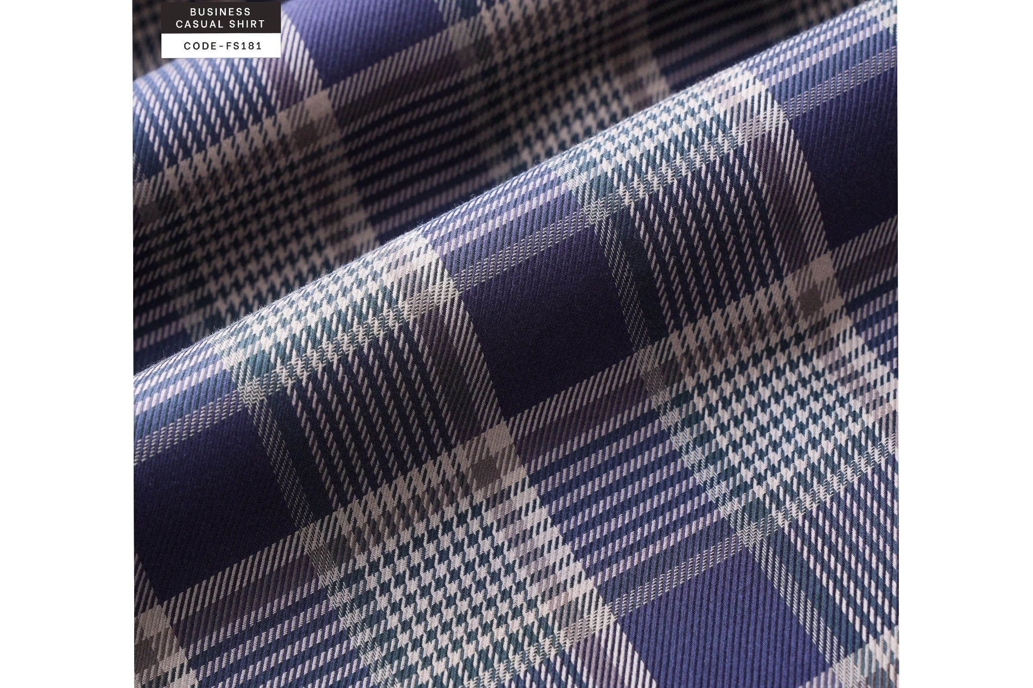 Frosted Blue Monarch Houndstooth Shirt(FS181) - Image 4