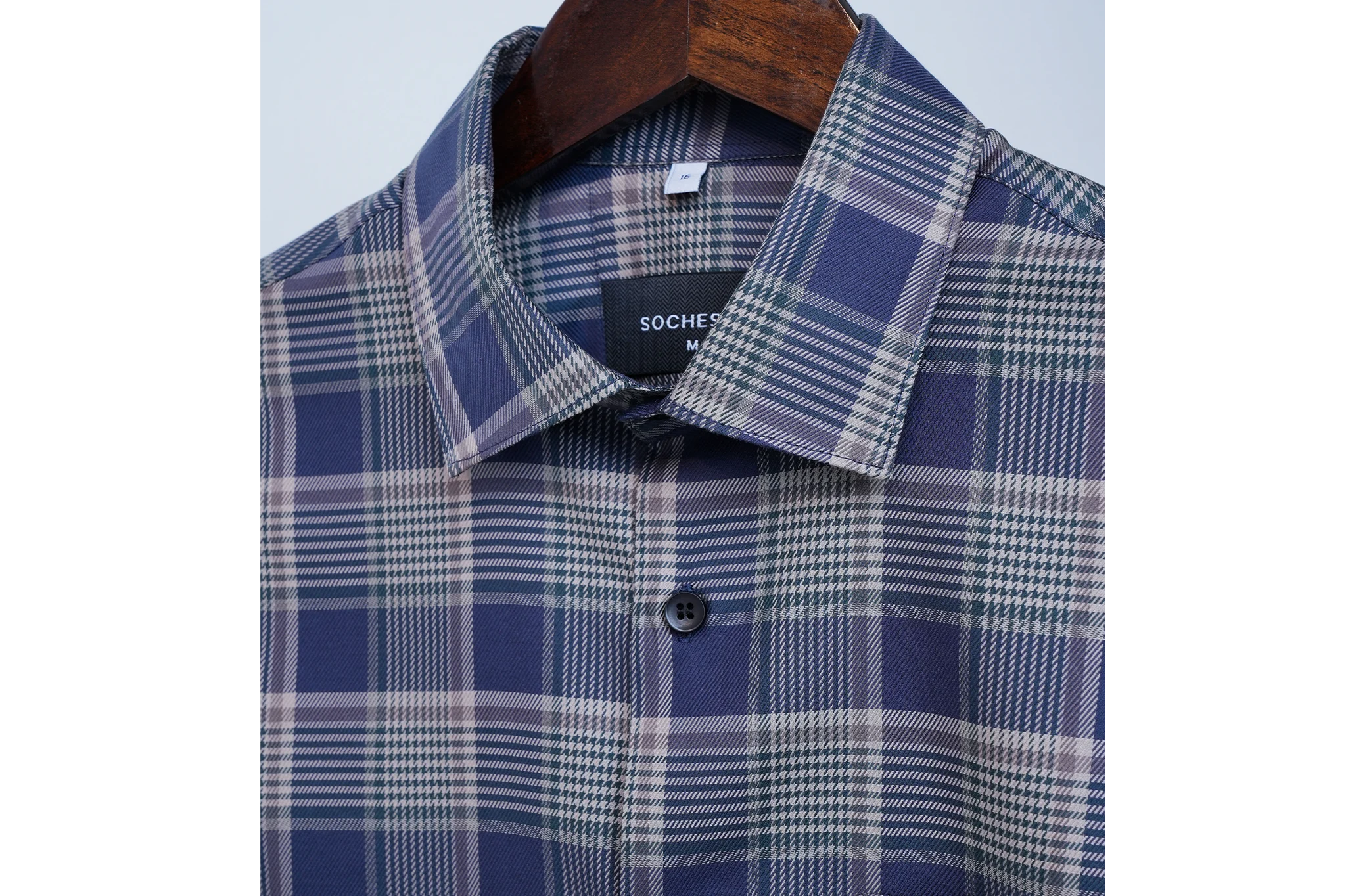Frosted Blue Monarch Houndstooth Shirt(FS181) - Image 7