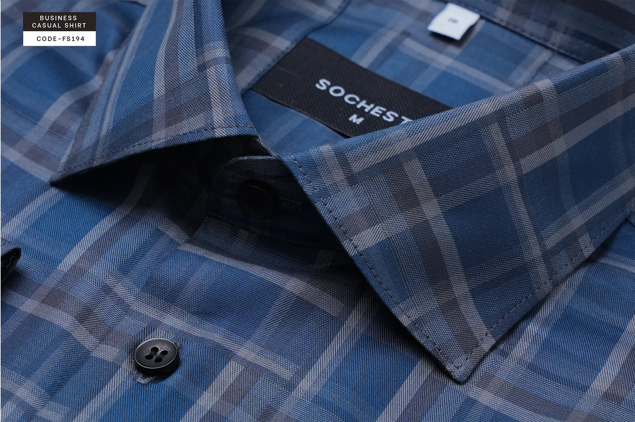 Kingsford Blue Slate Check Shirt(FS194)