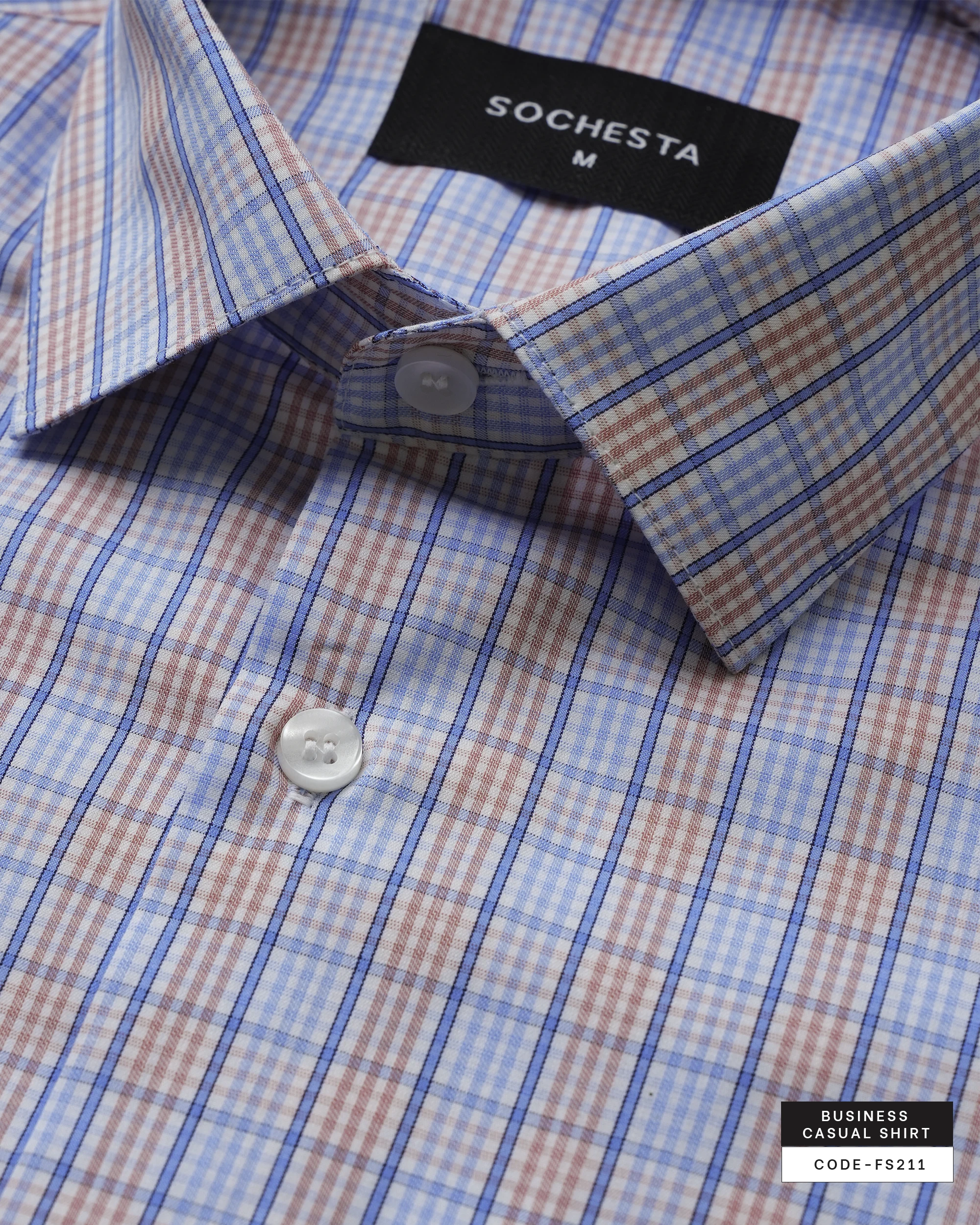 Vienna Air Sky Blue and Light Orange Shirt(FS211)