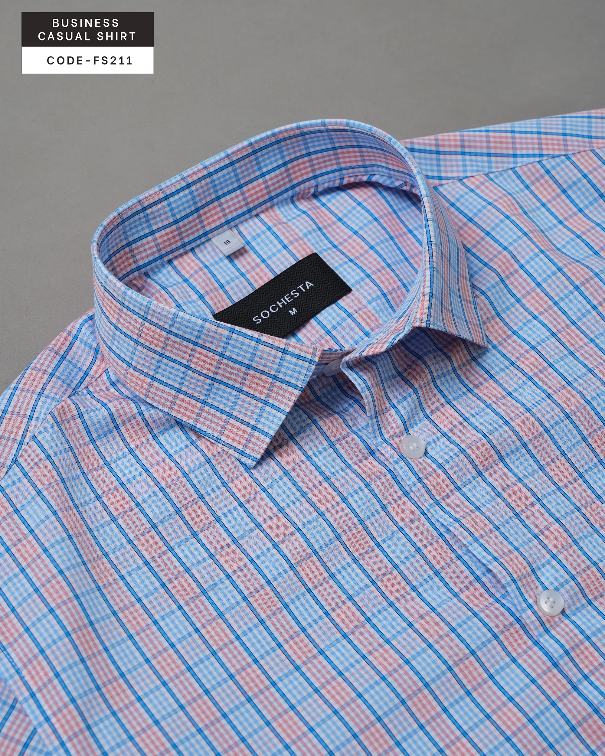 Vienna Air Sky Blue and Light Orange Shirt(FS211) - Image 6