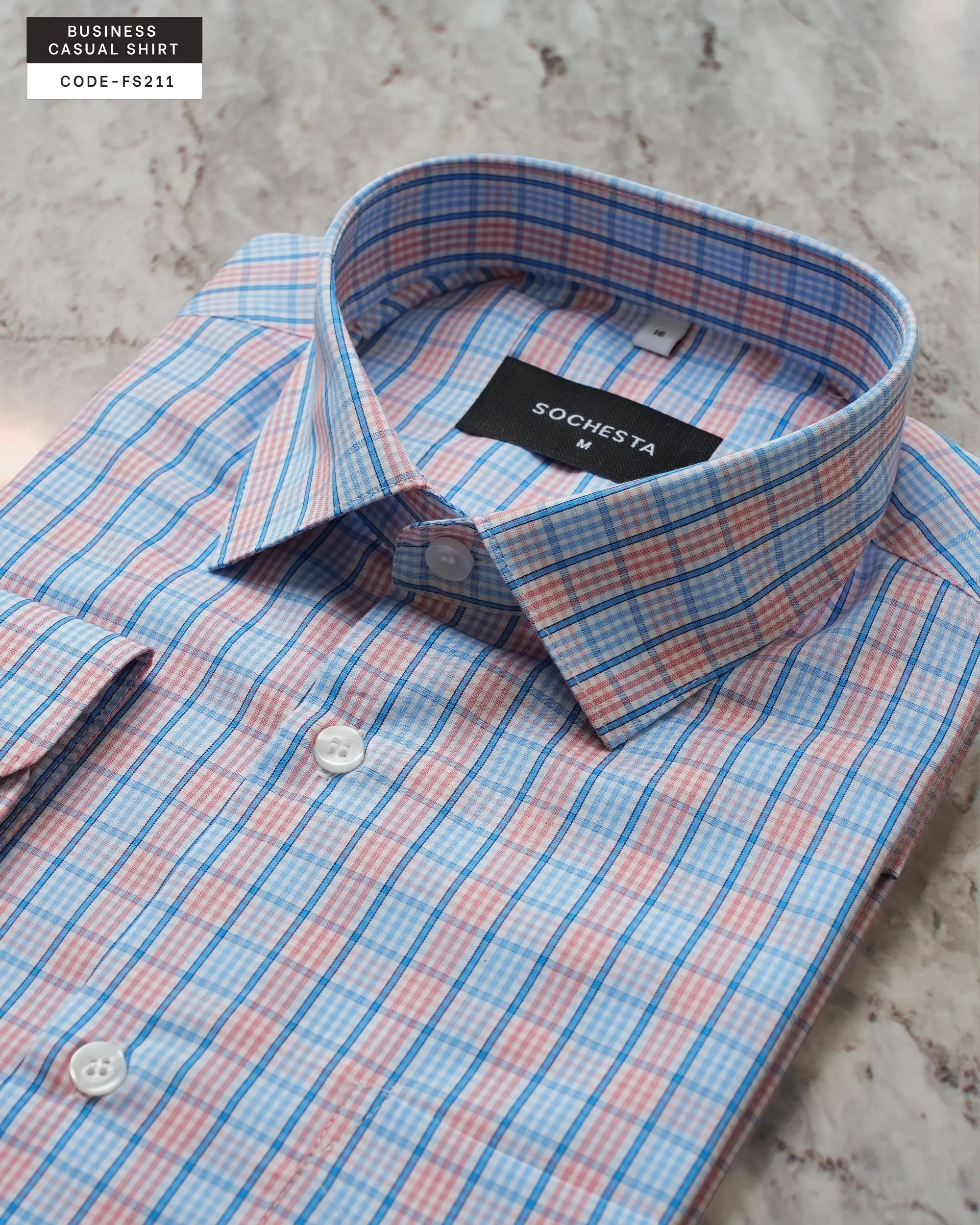 Vienna Air Sky Blue and Light Orange Shirt(FS211) - Image 5
