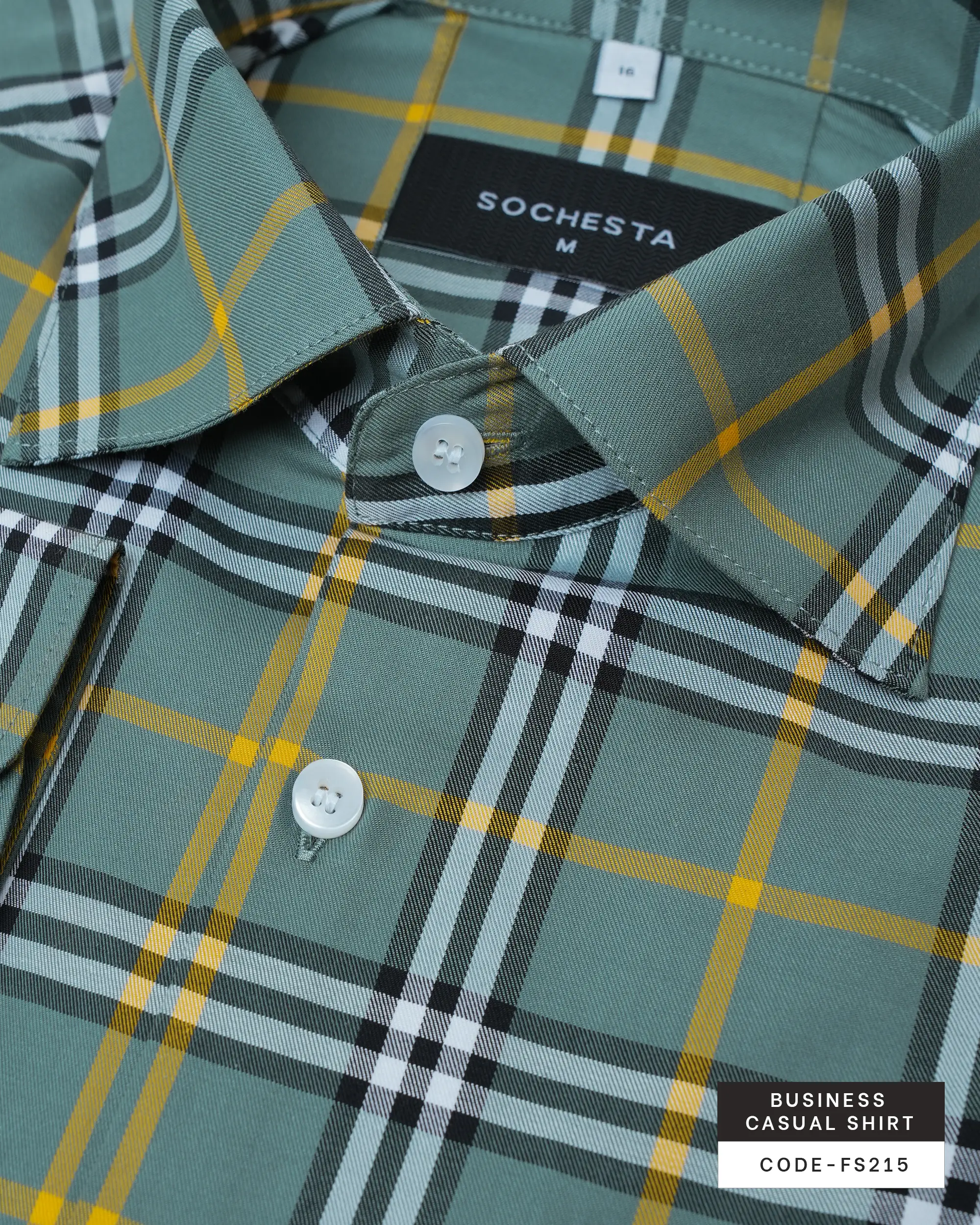 Mossfield Yellow Plaid Shirt(FS215)
