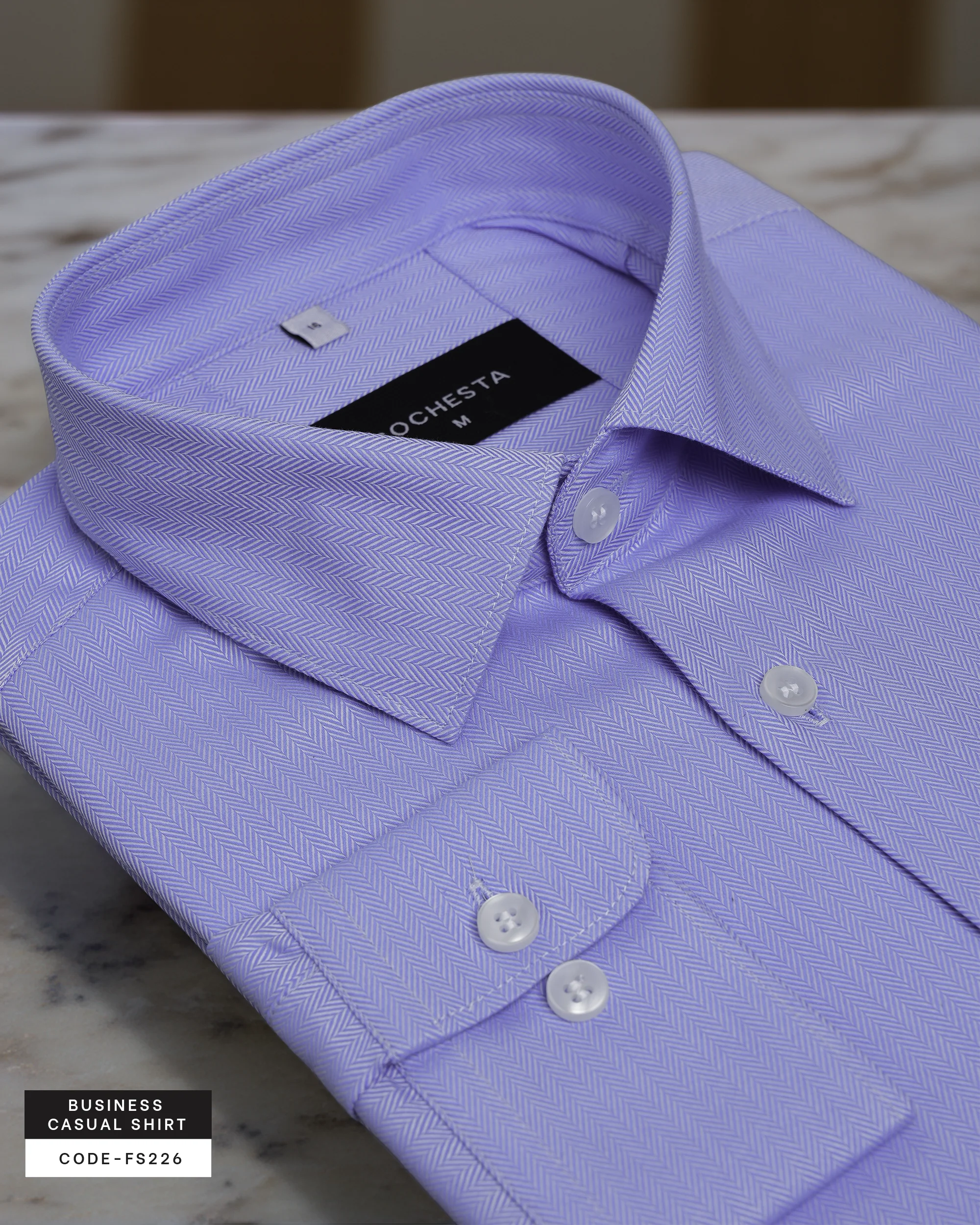 Mayfair Ice Blue Giza Cotton Shirt(FS226) - Image 2