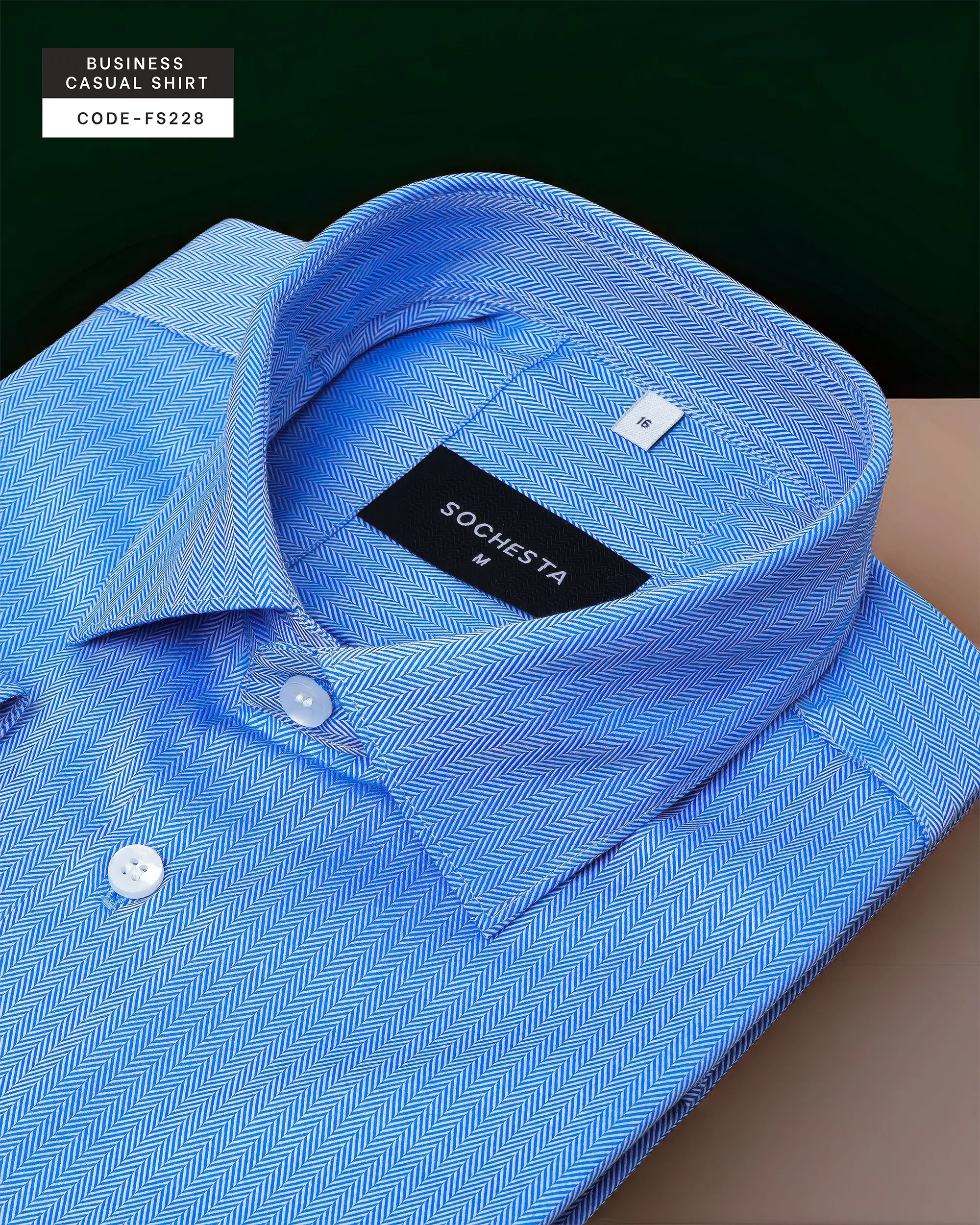 Mayfair Hunter Blue Giza Cotton Shirt(FS228) - Image 5