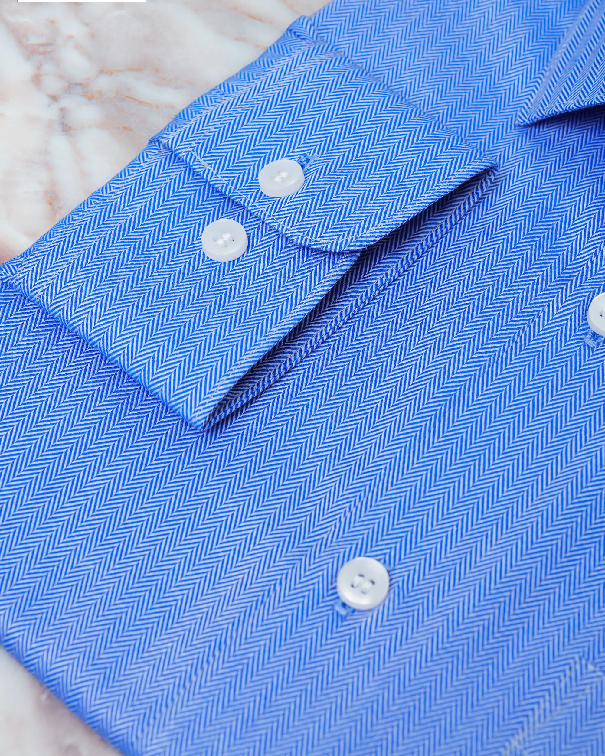 Mayfair Hunter Blue Giza Cotton Shirt(FS228) - Image 3